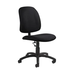 Global® Goal Low-Back Task Chair, 39"H x 20 1/2"W x 24 1/2"D, Ebony/Black