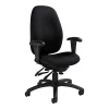 Global® Malaga Multi-Tilter Chair, High-Back, 41"H x 26"W x 25"D, Ebony/Black