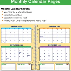 2026-2027 Global 11-Month Weekly/Monthly Academic Year Elementary Student-Block Planner, 8-1/2” x 11”, Teamwork, August To June, Total Qty 1
