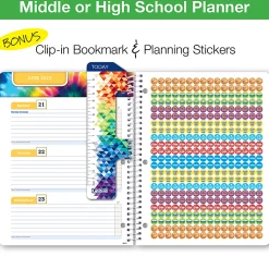 2026-2027 Global 11-Month Weekly/Monthly Academic Year Secondary Student-Block Planner, 8-1/2” x 11”, Blue, August To June, Total Qty 1