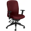Global® Truform Multi-Tilter Chair, High-Back, Red Rose/Black,