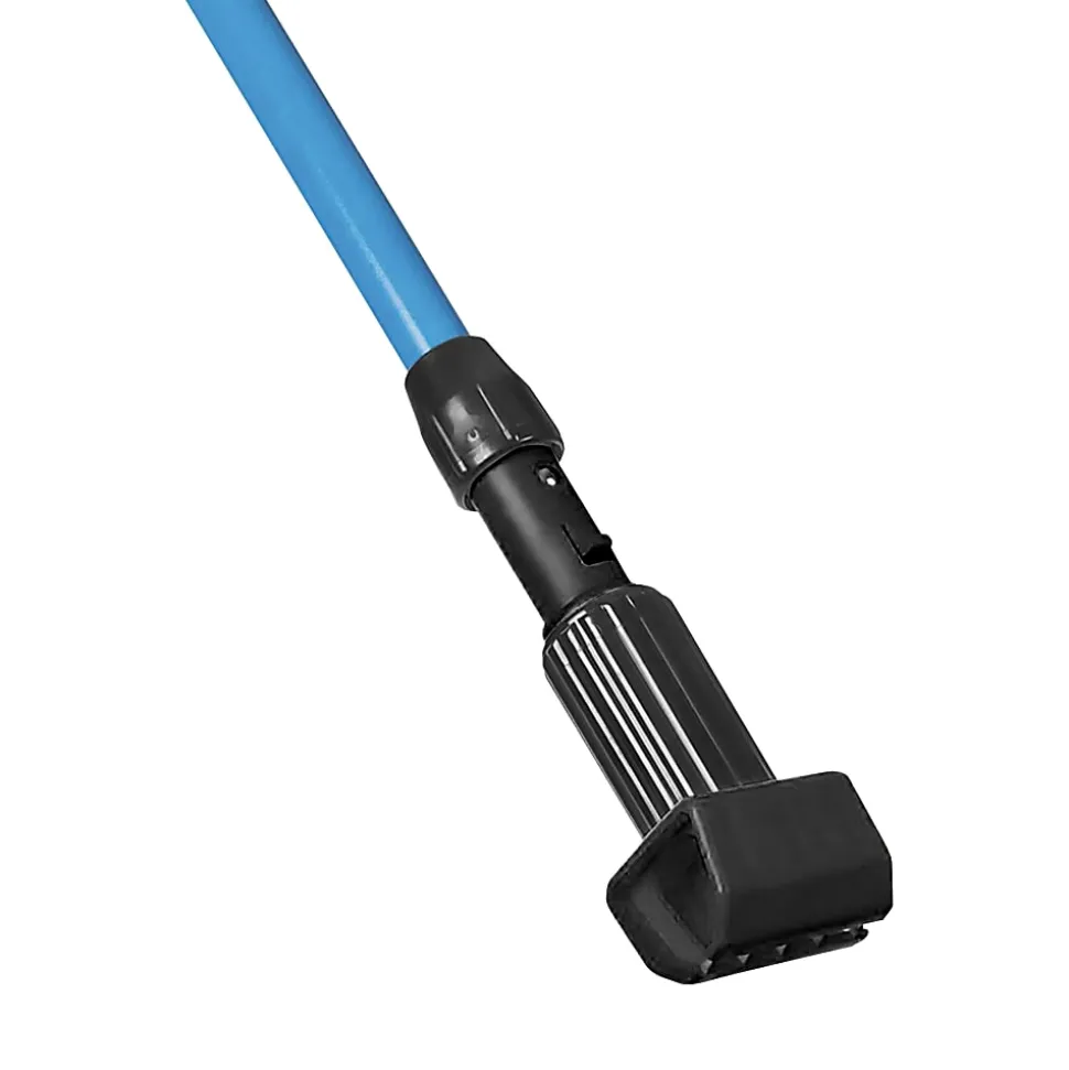 Globe Commercial Products Clamp Style Wet Mop Handle, 60", Blue