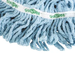 Globe Commercial Products Synthetic Wet Mop Refill, 20 Oz, Blue, 3091EA