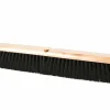 Globe Commercial Products Tampico Push Broom Head, 24" x 3-1/2”, Black