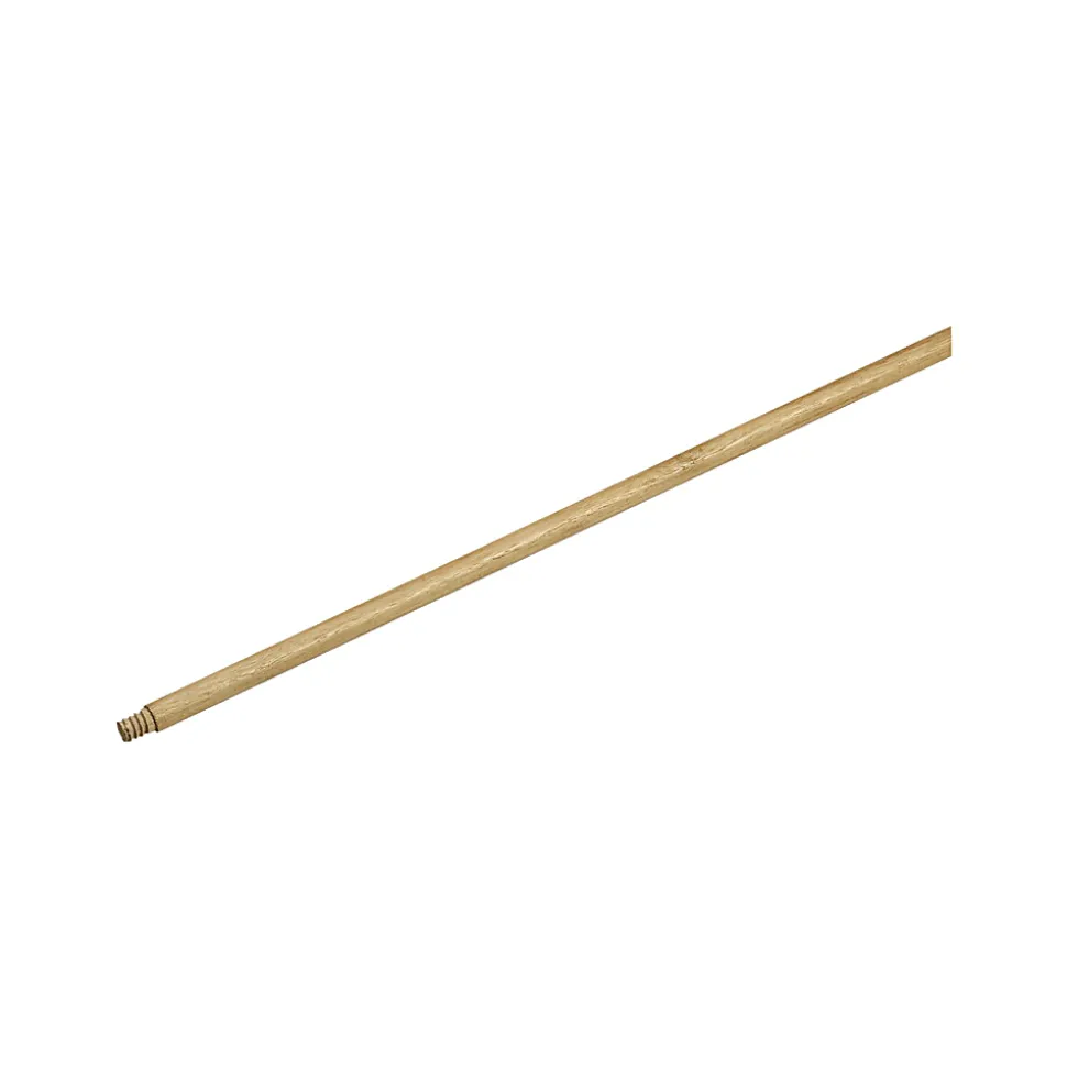 Globe Commercial Products Wood Broom Handle, 15/16" x 60", Beige/Brown