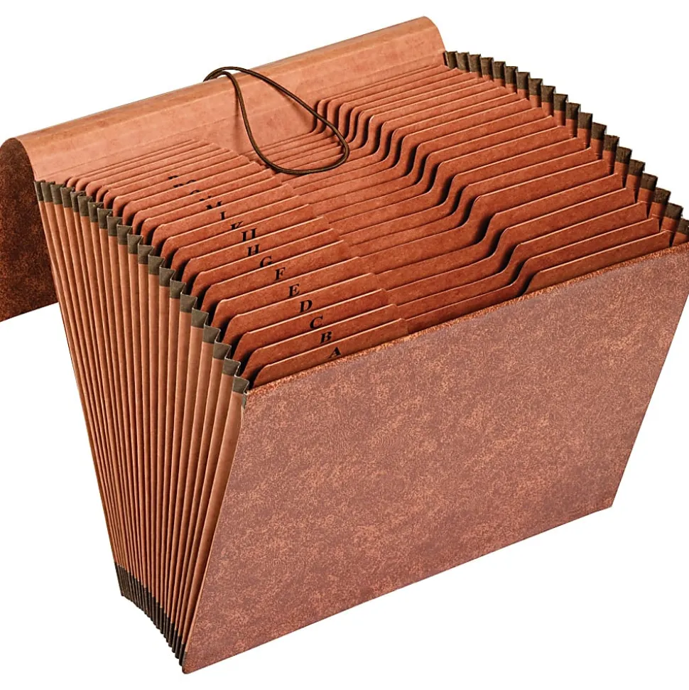Globe-Weis® A-Z Accordion File, Letter Size, Brown