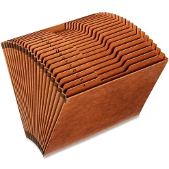 Globe-Weis® A-Z High-Quality Expanding File, Letter Size, Brown
