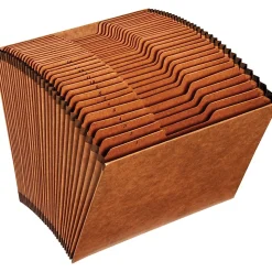 Globe-Weis® High-Quality Daily Expanding File, Letter Size, 31 Pockets, 1-31, Brown