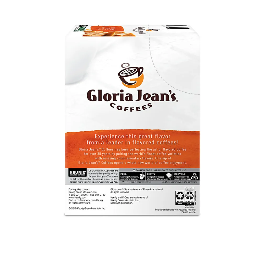 Gloria Jean's Butter Toffee Keurig Single-Serve K-Cup Pods, Medium Roast, 24 Pods Per Pack, Case Of 4 Packs
