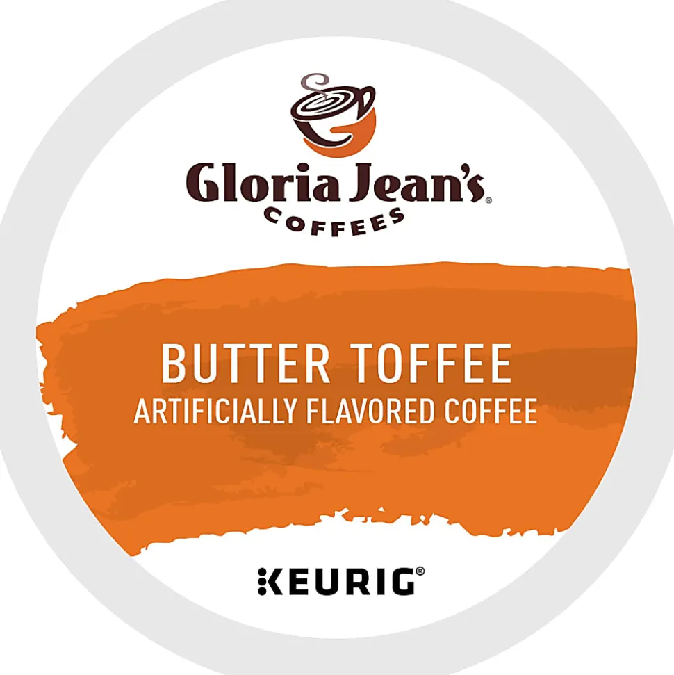 Gloria Jean's® Coffees Single-Serve Coffee K-Cup® Pods, Butter Toffee, Carton Of 24