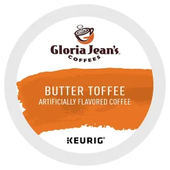 Gloria Jean's® Coffees Single-Serve Coffee K-Cup® Pods, Butter Toffee, Carton Of 24