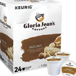 Gloria Jean's Coffees Single-Serve Coffee K-Cup® Pods, Hazelnut, Carton Of 24