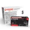 Gloveworks Black Nitrile Industrial Powder-Free Disposable Gloves, Small, Black, Box of 100 Gloves