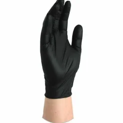 Gloveworks Black Nitrile Industrial Powder-Free Disposable Gloves, XXL, Black, Box of 100 Gloves
