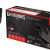 Gloveworks Nitrile Industrial Powder-Free Disposable Gloves, Medium, Black, Box Of 100 Gloves