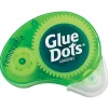 Glue Dots® Dot N Go® Dispensers, Removable, Clear/Green, Case Of 6