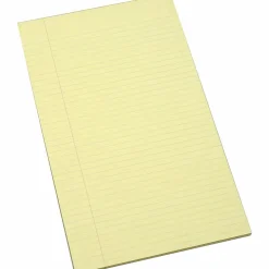 Glued Writing Pads By SKILCRAFT®, 8 1/2" x 14", Yellow, Legal Ruled Both Sides, Pack Of 12 (AbilityOne 7530-01-124-7632)