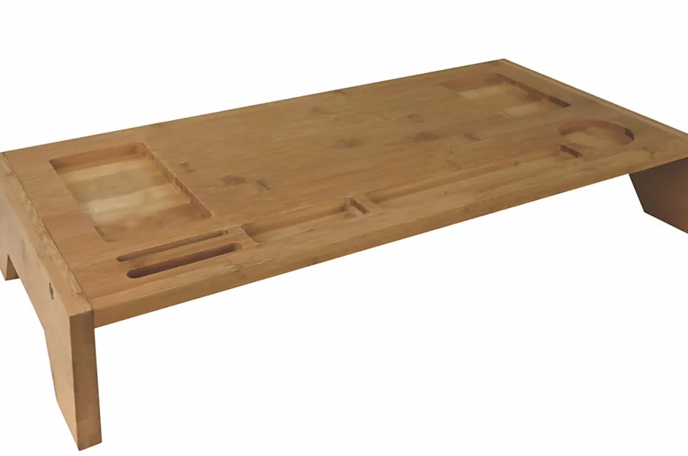 GNBI Bamboo Monitor Stand, 3 7/8”H x 23 3/4”W x 11 3/4”D, Natural