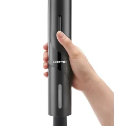 GNBI Chefman Electric Wine Opener With Pourer, Vacuum Stopper And Foil Cutter, Black