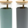 GNBI Glass Tumbler Set, 16 Oz, Sage/Gray, Set Of 2 Tumblers