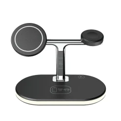 GNBI 3-In-1 Magnetic Wireless Charger, Black, 7359