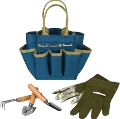 GNBI Mini Garden Tool Tote Set, Teal