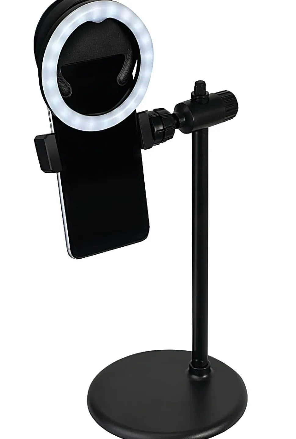 GNBI Ring Light With Metal Disc Stand, 12”H, 2W, Black