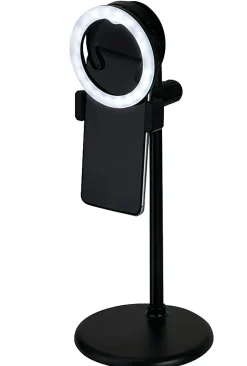 GNBI Ring Light With Metal Disc Stand, 12”H, 2W, Black