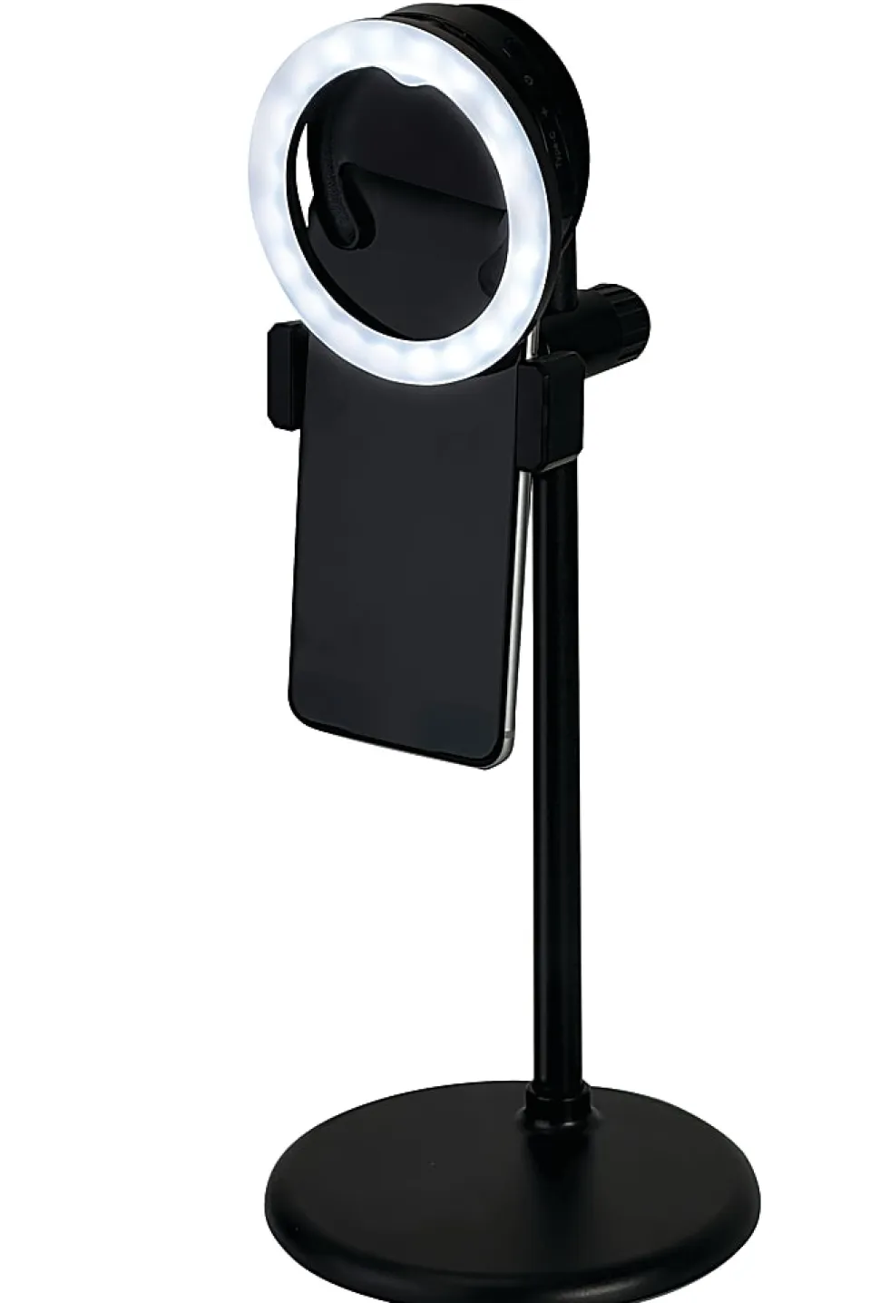 GNBI Ring Light With Metal Disc Stand, 12”H, 2W, Black