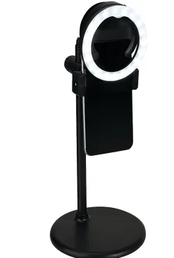 GNBI Ring Light With Metal Disc Stand, 12”H, 2W, Black