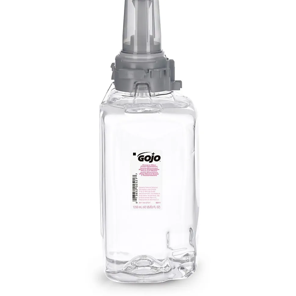 GOJO® ADX-12 Clear & Mild Foam Hand Wash Soap, Unscented, 42 Oz, Case Of 3 Refills