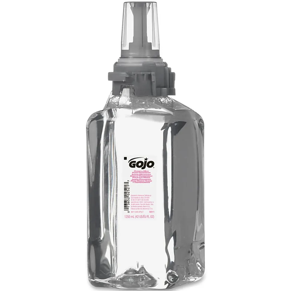 GOJO® ADX-12 Clear & Mild Foam Hand Wash Soap, Unscented, 42 Oz, Case Of 3 Refills