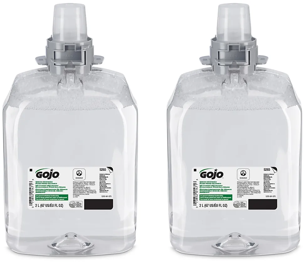 GOJO® FMX-20 Green Seal Certified Foam Hand Soap Cleaner, Unscented, 67.6 Oz, Case Of 2 Refills