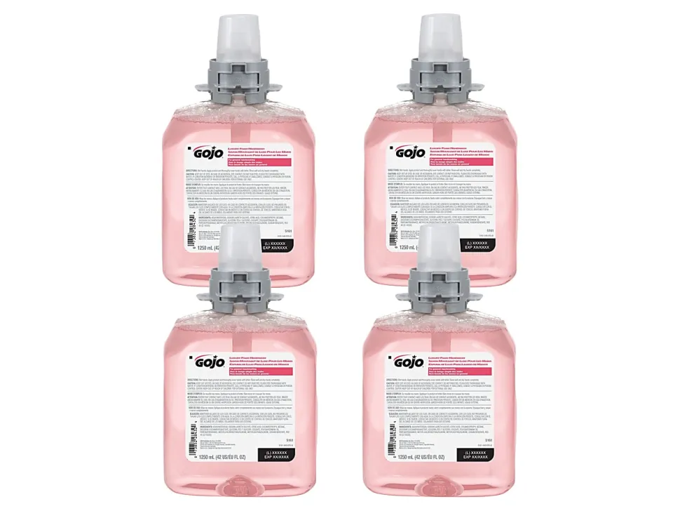 GOJO® FMX-12 Luxury Foam Hand Wash Soap, Cranberry Scent, 42.27 Oz, Carton Of 4 Bottles