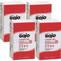 GOJO® Gel Pumice Hand Soap Cleaner, Cherry Scent, 67.6 Oz, Case Of 4 Refills