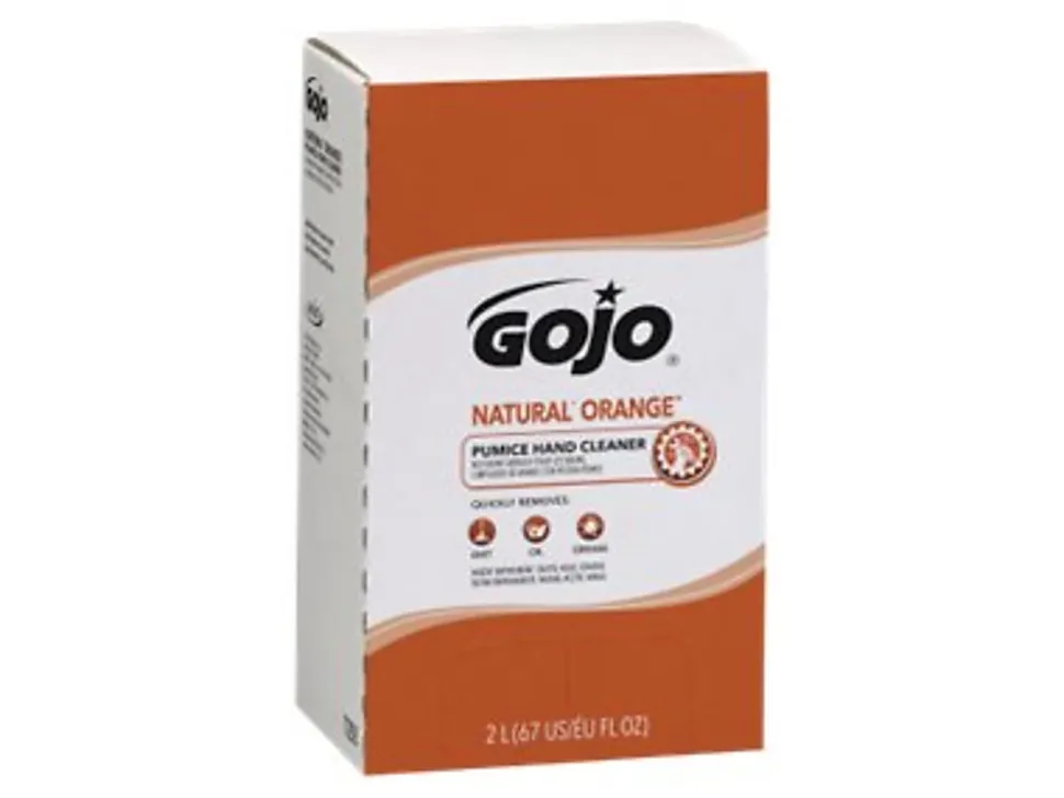GOJO® Natural Orange Lotion Hand Pumice Soap, Citrus Scent, 67 Oz, Carton Of 4 Bottles