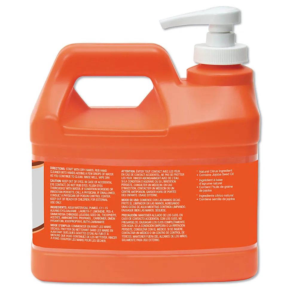 GOJO® NATURAL ORANGE Pumice Hand Cleaner, Citrus Scent, 0.5 gal