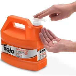GOJO® Natural Orange Pumice Heavy-Duty Lotion Hand Soap Cleaner, Citrus Scent, 128 Oz, Carton Of 4 Bottles
