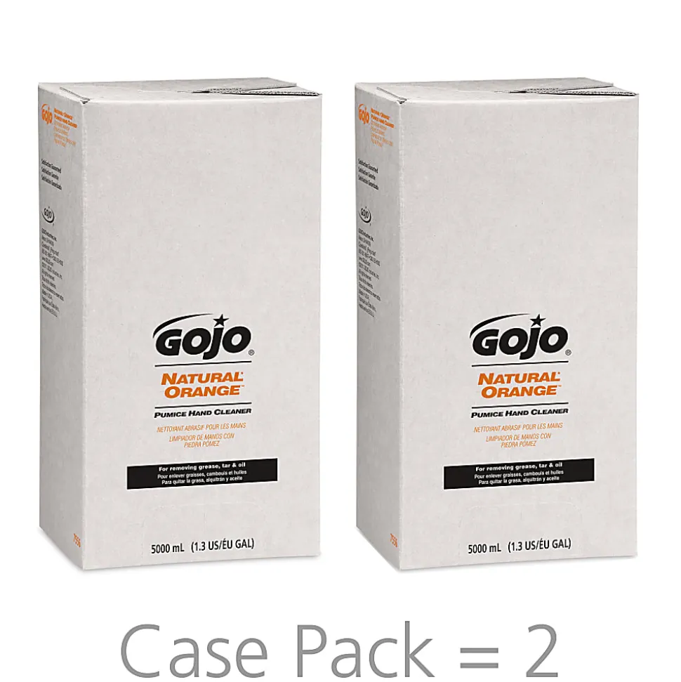 GOJO® Natural Orange Pumice Lotion Hand Soap Cleaner, Citrus Scent, 169.07 Oz Bottle