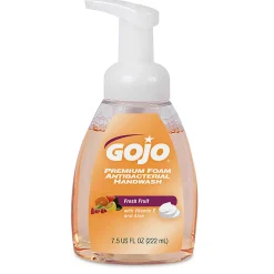 GOJO® Premium Foam Antibacterial Hand Wash Soap, Fresh Fruit Scent, 7.5 Oz Pump Bottle