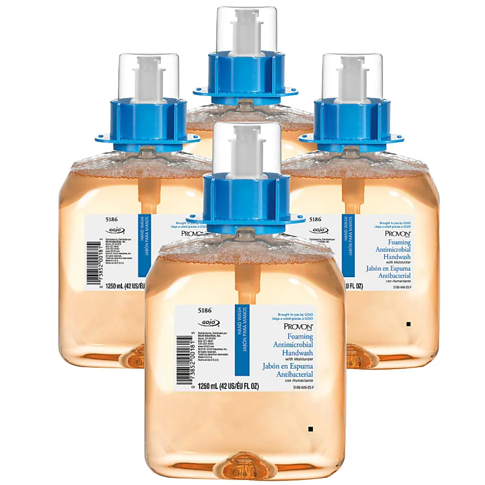 GOJO® PROVON® Antimicrobial Moisturizing Foam Hand Wash Soap, Fruit Scent, 1.25L, Carton of 4 Bottles