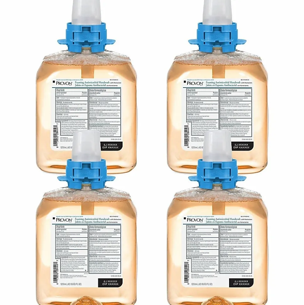 GOJO® PROVON® Antimicrobial Moisturizing Foam Hand Wash Soap, Fruit Scent, 1.25L, Carton of 4 Bottles
