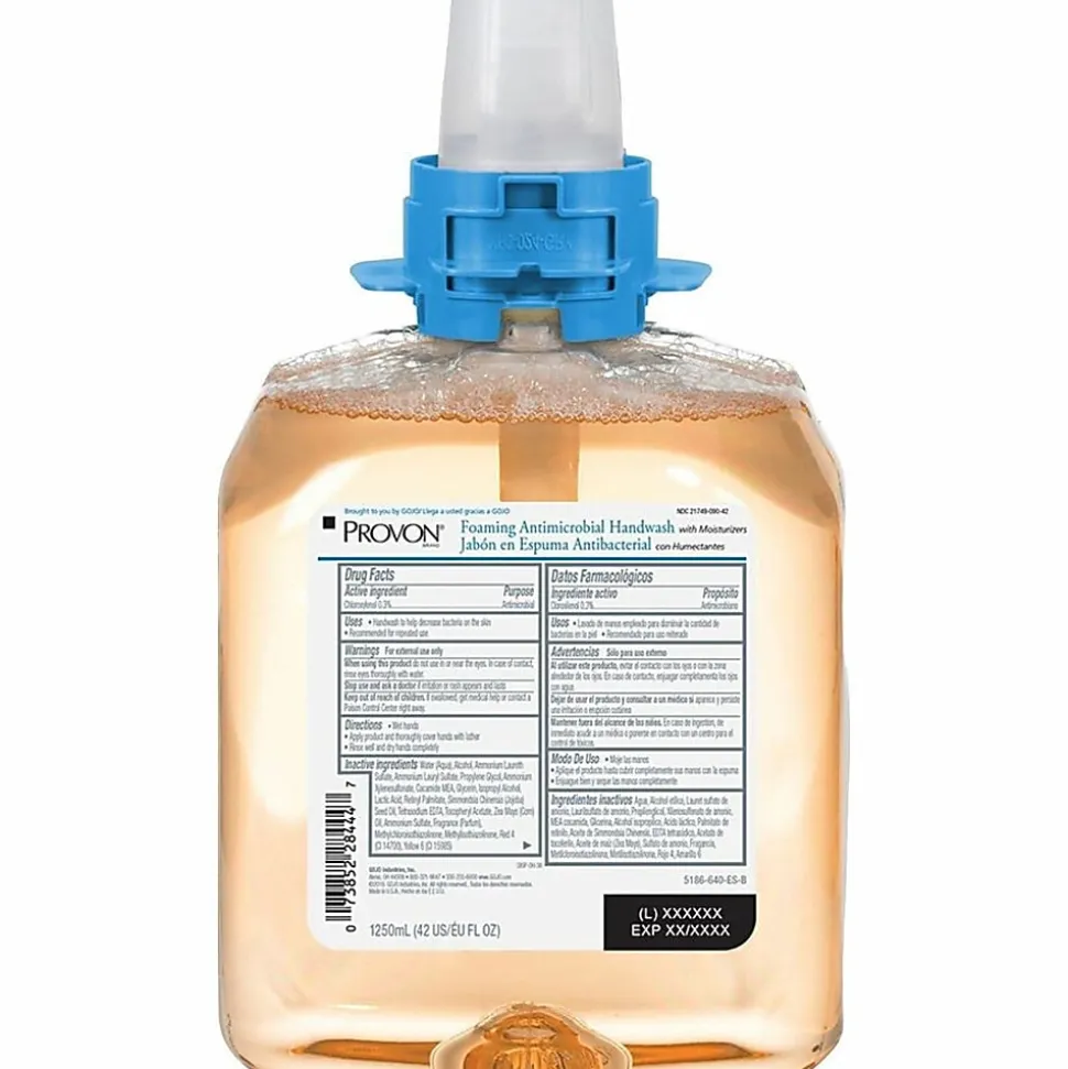 GOJO® PROVON® Antimicrobial Moisturizing Foam Hand Wash Soap, Fruit Scent, 1.25L, Carton of 4 Bottles