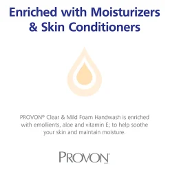 GOJO® PROVON® LTX-12 Clear & Mild Foam Hand Wash Soap, Unscented, 40.5 Oz, Carton Of 2 Refills