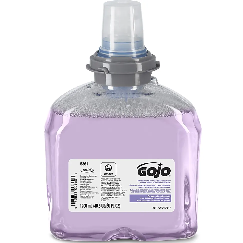 GOJO® TFX Premium Foam Handwash, Cranberry Scent, 1200mL Bottle