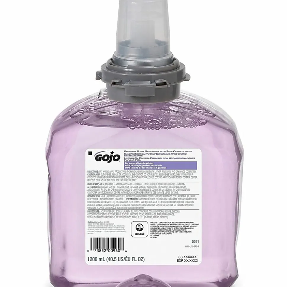 GOJO® TFX Premium Foam Handwash, Cranberry Scent, 1200mL Bottle