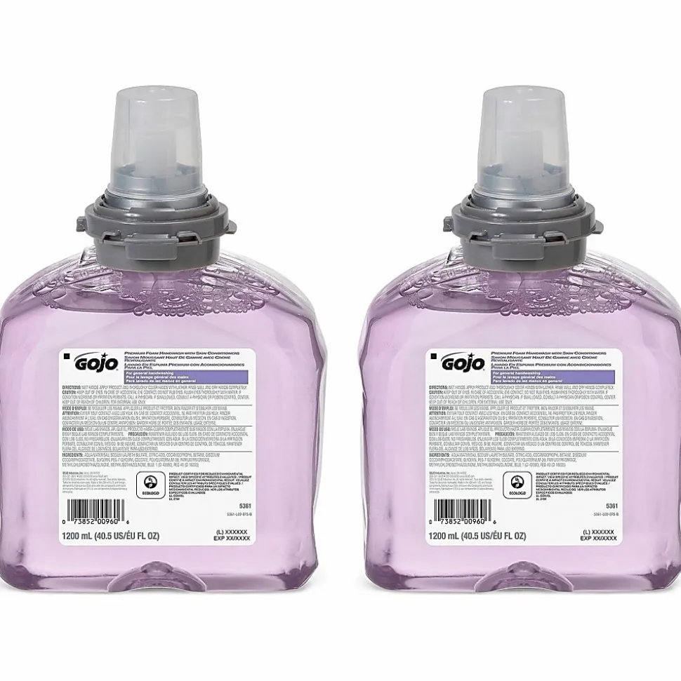GOJO® TFX Premium Foam Handwash, Cranberry Scent, 1200mL Bottle