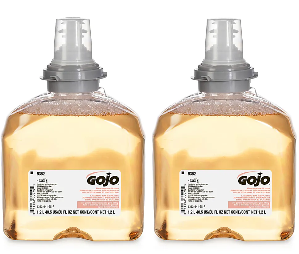 GOJO® TFX Touch-Free Antibacterial Foam Hand Soap, Orange Scent, 40.5 Oz, Carton Of 2 Bottles