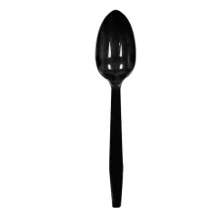 Goldmax Heavyweight Plastic Utensils, Spoons, Black, Carton Of 1,000