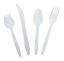 Goldmax Heavyweight Plastic Utensils, Forks, Black, Carton Of 1,000